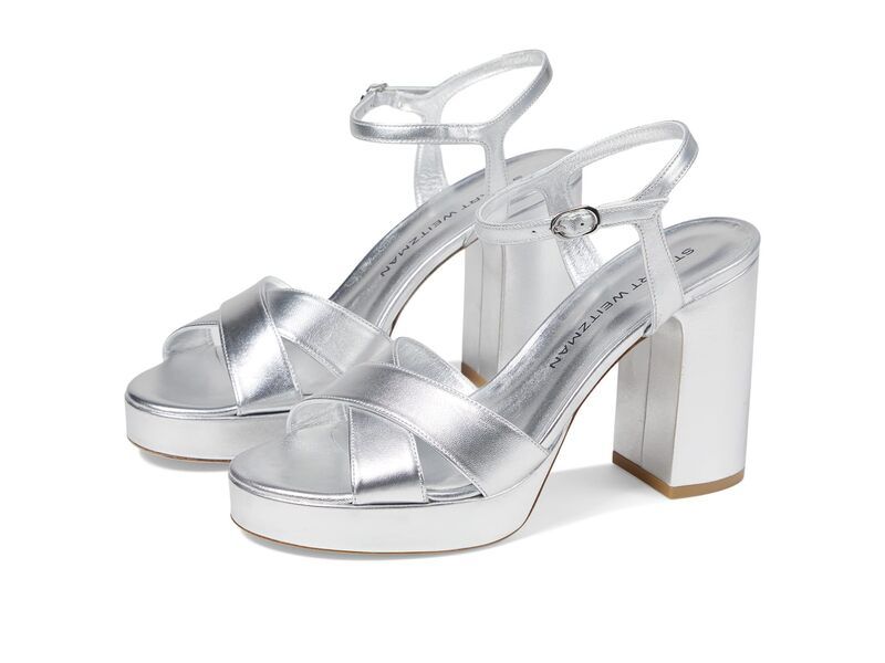 スチュアート ワイツマン レディース シューズ ヒール プラットフォーム サンダル Stuart Weitzman Dayna Platform Sandal Silver シルバー