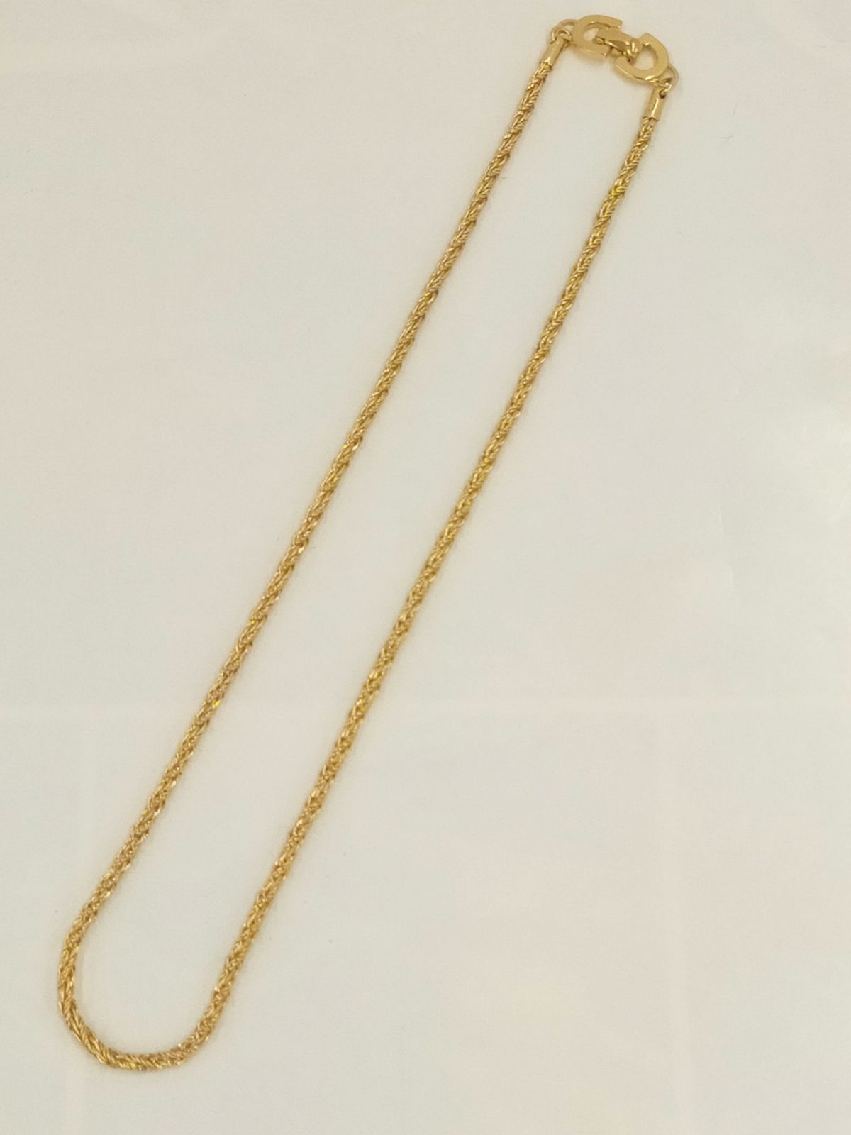 クリスチャン・ディオール/Christian Dior ロープデザイン ゴールドカラー チェーンネックレス ビンテージ 中古品