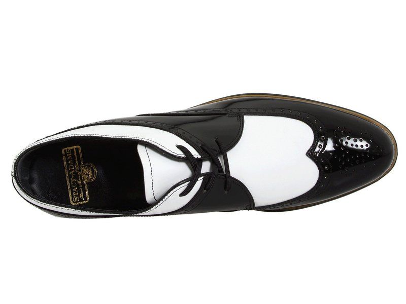 ステイシーアダムス メンズ シューズ オックスフォード ウィングチップ Stacy Adams Dayton Wingtip Black w White ホワイト