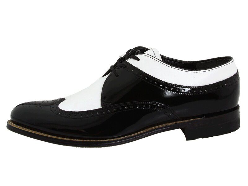 ステイシーアダムス メンズ シューズ オックスフォード ウィングチップ Stacy Adams Dayton Wingtip Black w White ホワイト