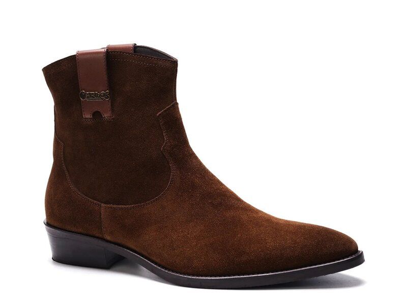 カルロスサンタナ メンズ シューズ ブーツ・レインブーツ Carlos by Carlosantana Zappa Cowboy Boot Dark Brown Suede ブラウン