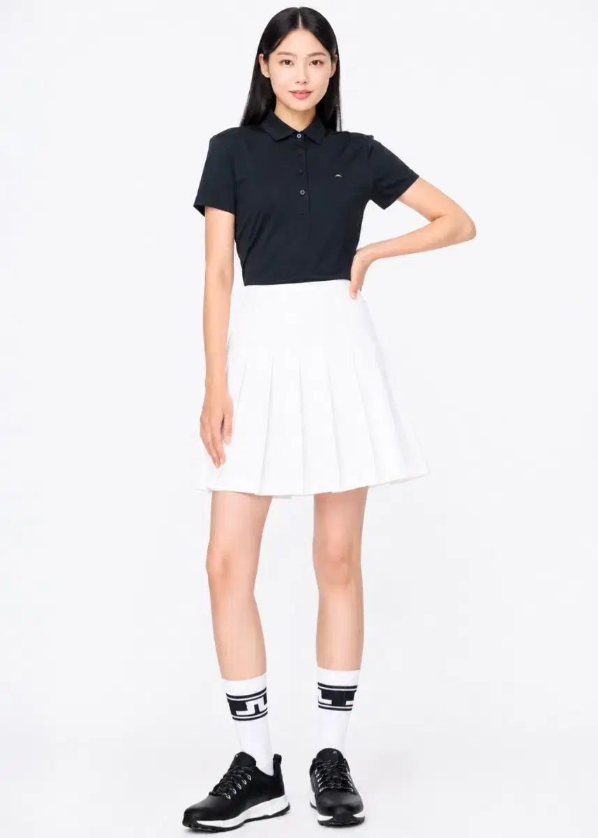 J.LINDEBERG(J.リンドバーグ) プリーツスカート XSサイズ (新品 白 カラー 出品)