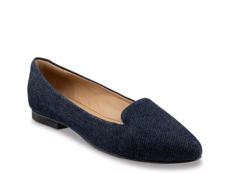 トロッターズ レディース シューズ パンプス Trotters Harlowe SlipOn Dark Blue Denim Fabric デニム