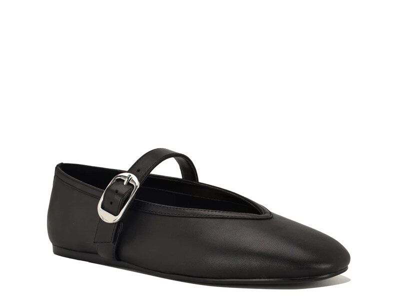ナインウェスト レディース シューズ パンプス Nine West Vancee Mary Jane Flat Black Leather ブラック