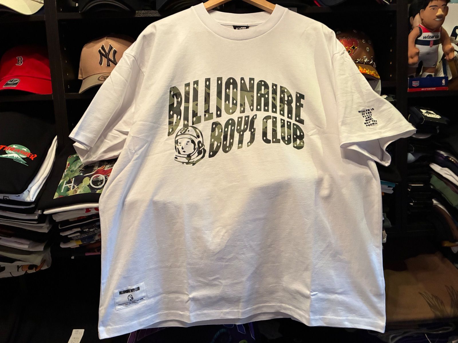 Billionaire Boys Club COTTON T-SHIRT_B CAMO ARCH LOGO WH/GR CAMO Lサイズ ¥9900+送料¥880