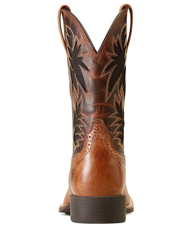 アリアト メンズ シューズ ブーツ・レインブーツ Ariat Mens Sport Cool VentTEK Western Boots Dark TanTwo Tone Tan タン