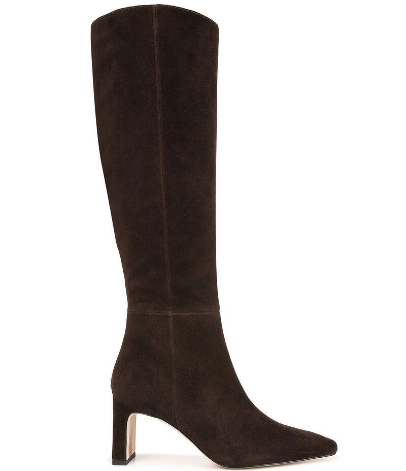サムエデルマン レディース シューズ ブーツ・レインブーツ トール スエード ブーツ Sam Edelman Sylvia Suede Tall Dress Boots Chocolate Brown