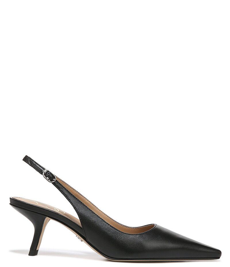 サムエデルマン レディース シューズ ヒール レザー Sam Edelman Bianka Leather Pointed Toe Slingback Pumps Black ブラック