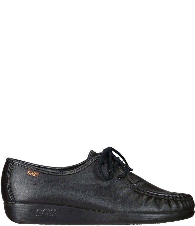 サス レディース シューズ サンダル オックスフォード レザー SAS Siesta Leather Wedge Oxfords Black ブラック