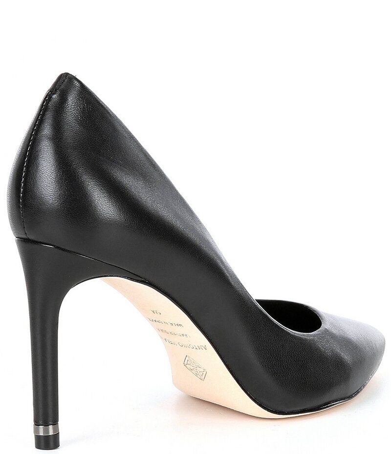 アントニオ メラーニ レディース シューズ ヒール レザー Antonio Melani Kara Pointed Toe Leather Pumps Black ブラック