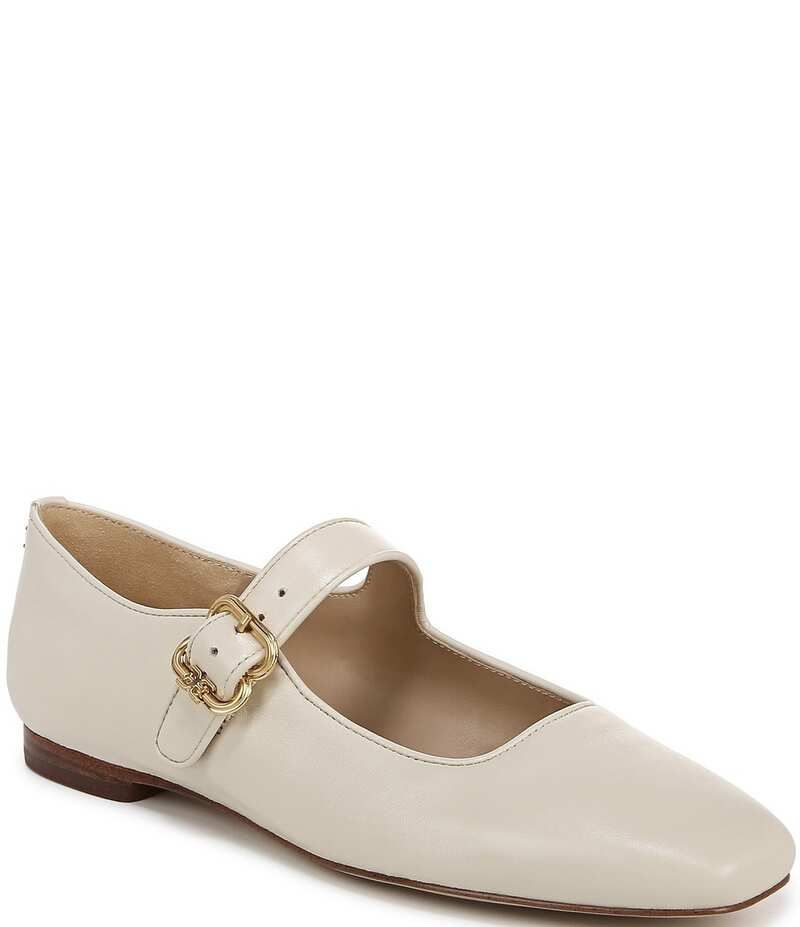 サムエデルマン レディース シューズ パンプス レザー Sam Edelman Michaela Leather Mary Jane Flats Modern Ivory アイボリー