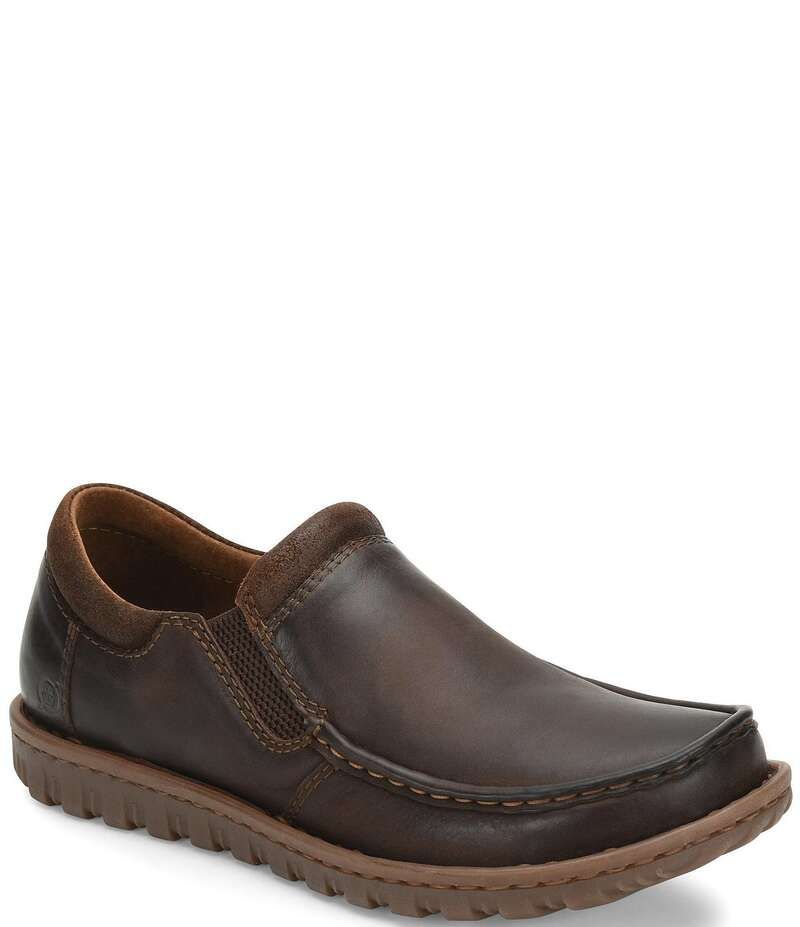 ボーン メンズ シューズ スリッポン・ローファー レザー Born Mens Gudmund Leather SlipOns Castano