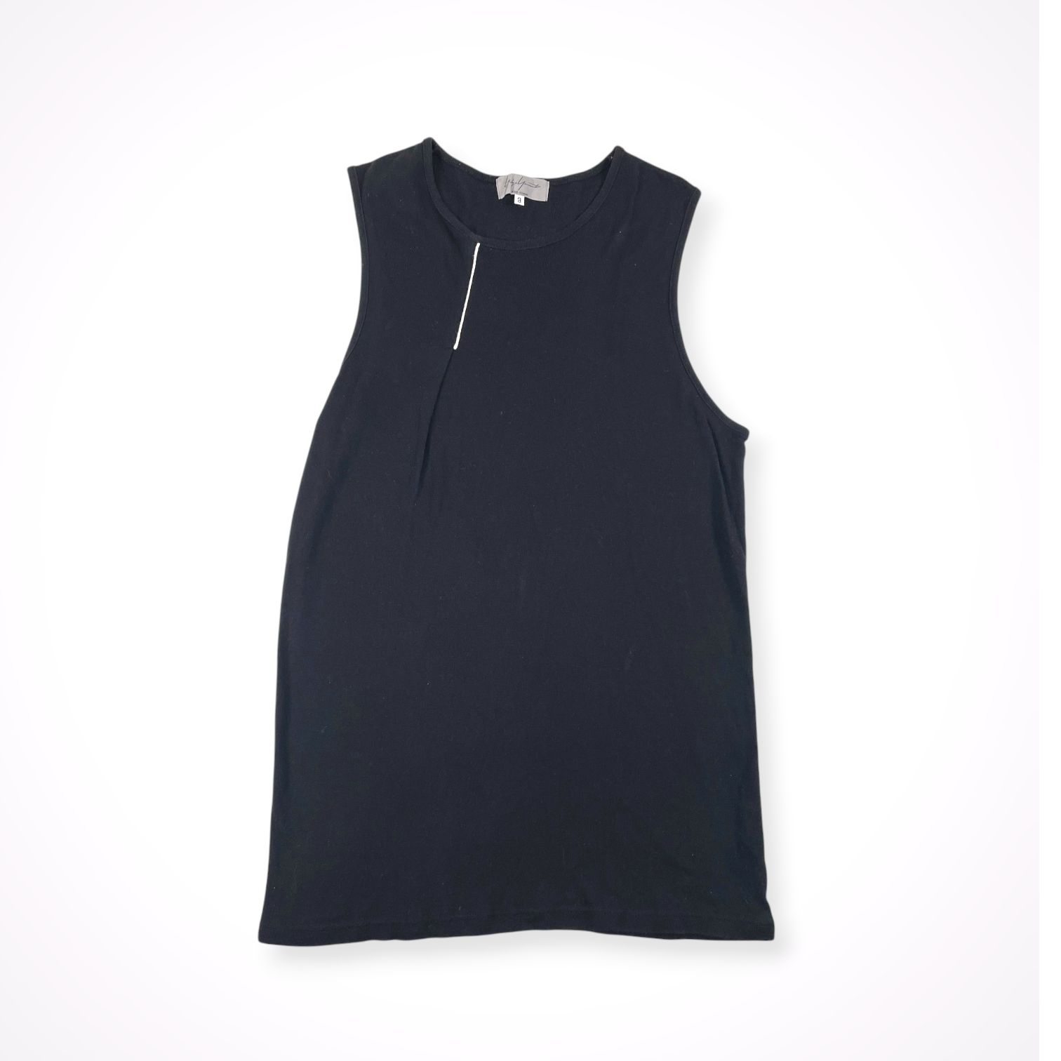 yohji yamamoto POUR HOMME / 07SS タックノースリーブTEE SIZE:3