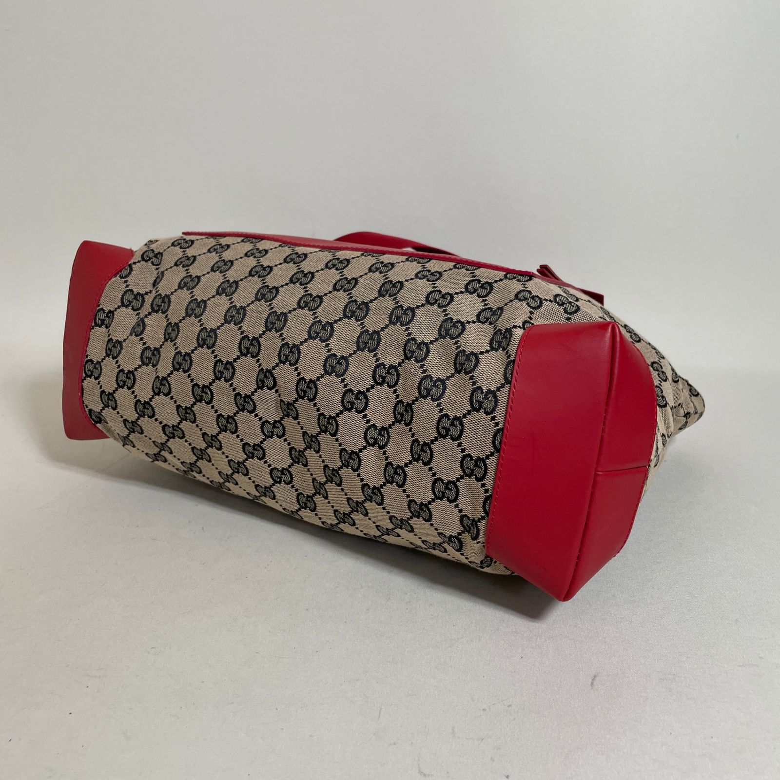 2605-308｜美品｜グッチ GGキャンバス トートバッグ レッド - メルカリ