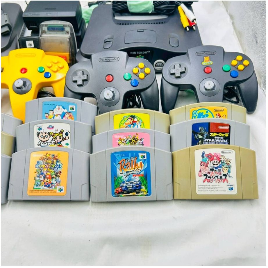 送料無料】懐かしの名作多数 Nintendo64 本体2台 コントローラー5個
