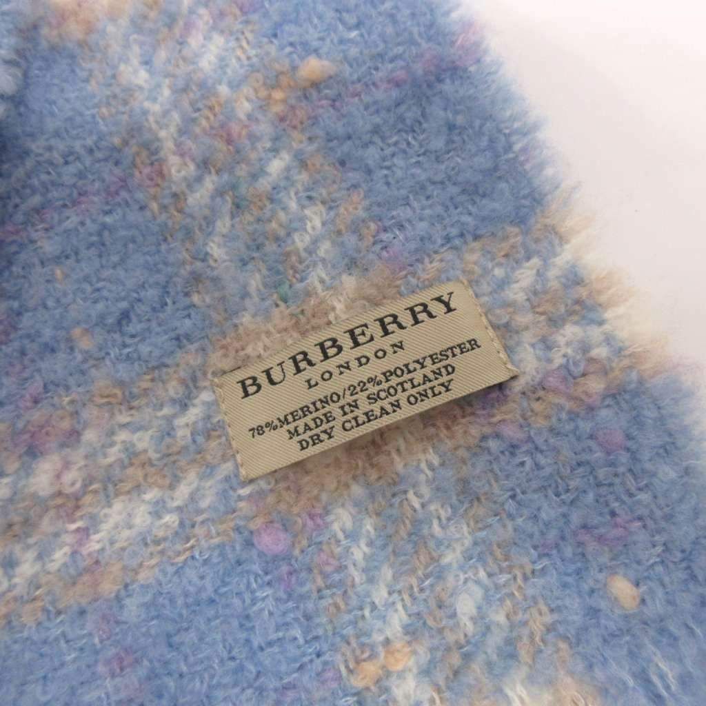 バーバリー ロンドン BURBERRY LONDON メリノウール フリンジ マフラー