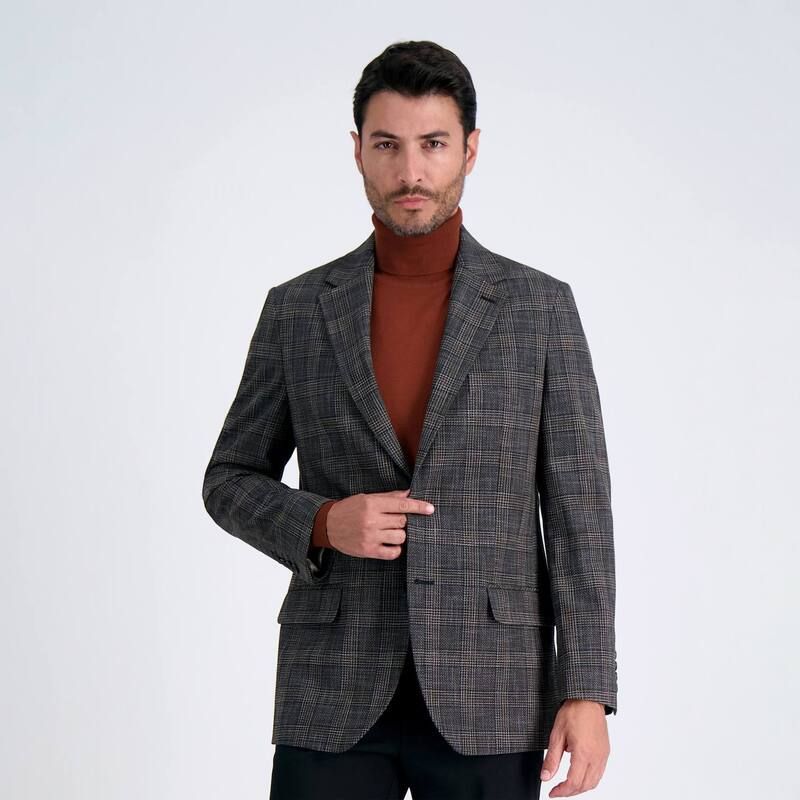 ハガー メンズ アウター ジャケット・ブルゾン コート Mens JM Haggar Premium TailoredFit Sport Coat Brown Glen Plaid ブラウン