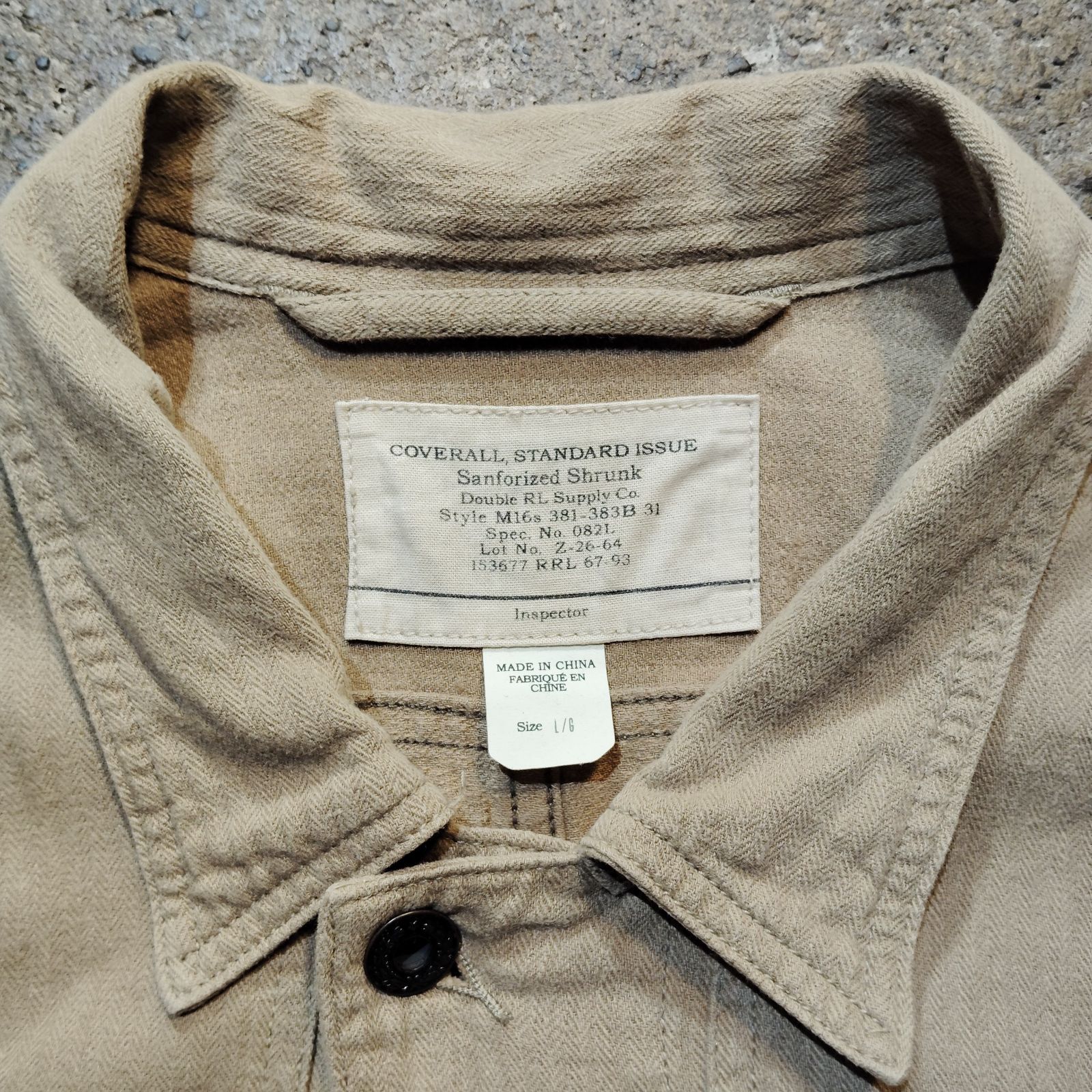 RRL Linen Cotton Herrinbone Coverall ペイント加工 リネンコットン
