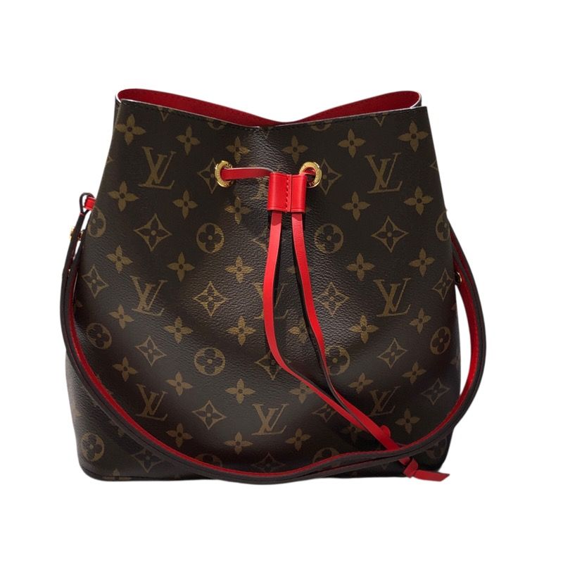 ルイ・ヴィトン LOUIS VUITTON ネオノエ M44021 ブラウン、レッド モノグラムキャンバス レディース ショルダーバッグ