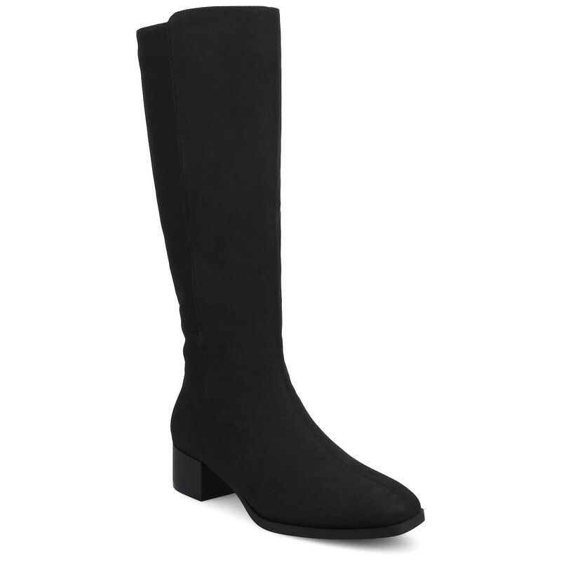 ジャーニー レディース シューズ ブーツ・レインブーツ Journee Devri Womens KneeHigh Boots Black Suede ブラック