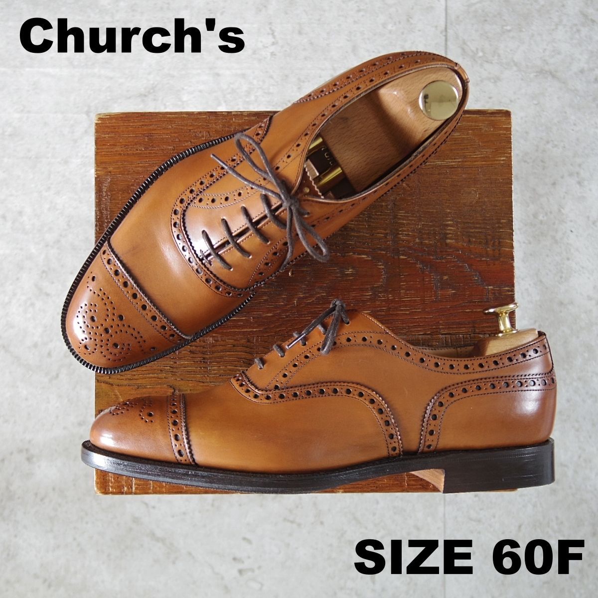 未使用★チャーチ 60F/UK6【定価￥192,500-★ディプロマット/DIPLOMAT】173ラスト/カーフ/WALNUT/茶/メンズ/Church's★p041