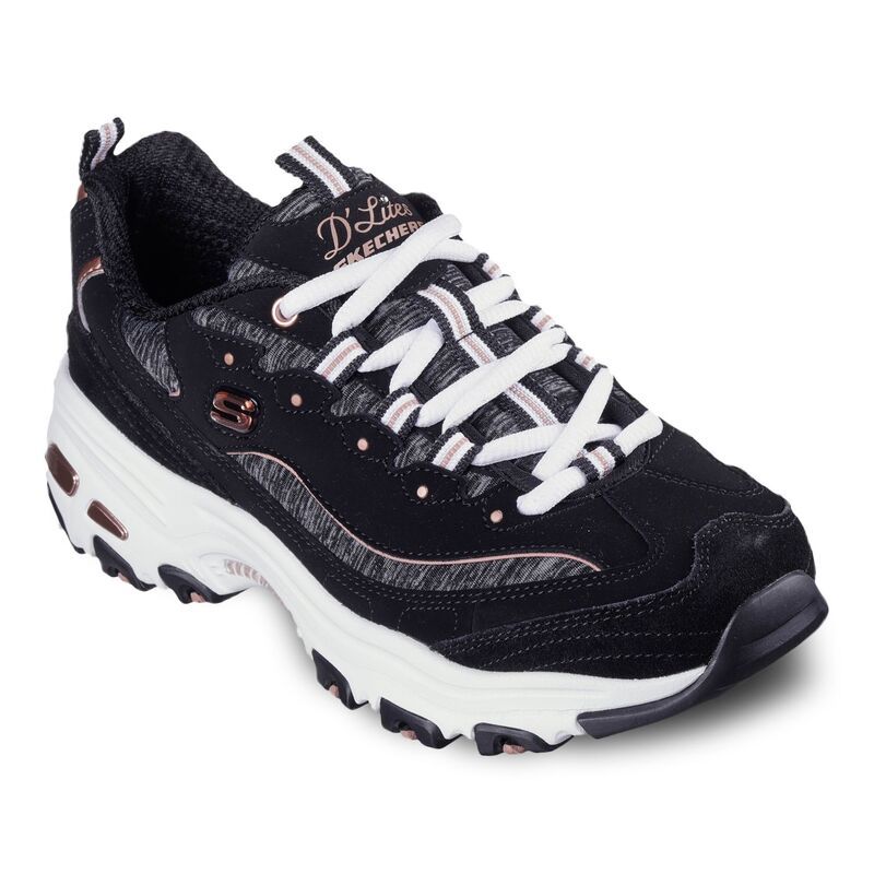 スケッチャーズ レディース シューズ スニーカー SkechersR DLitesMe Time Womenshoes Black Rose Gold ブラック