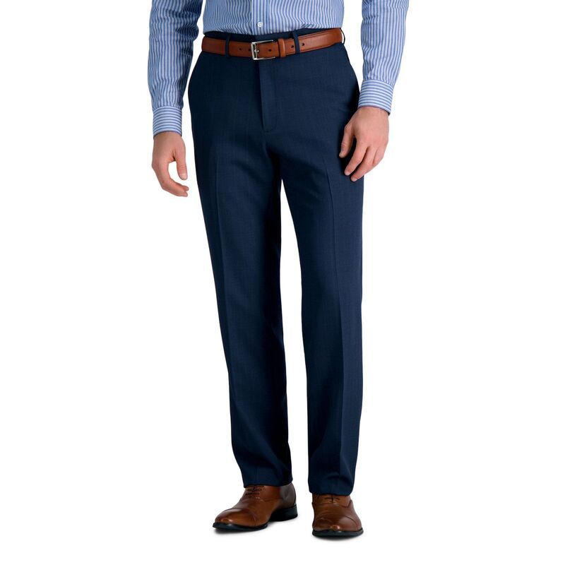 ハガー メンズ ボトムス カジュアルパンツ Mens HaggarR Premium Comfort StraightFit Dress Pants Blue ブルー