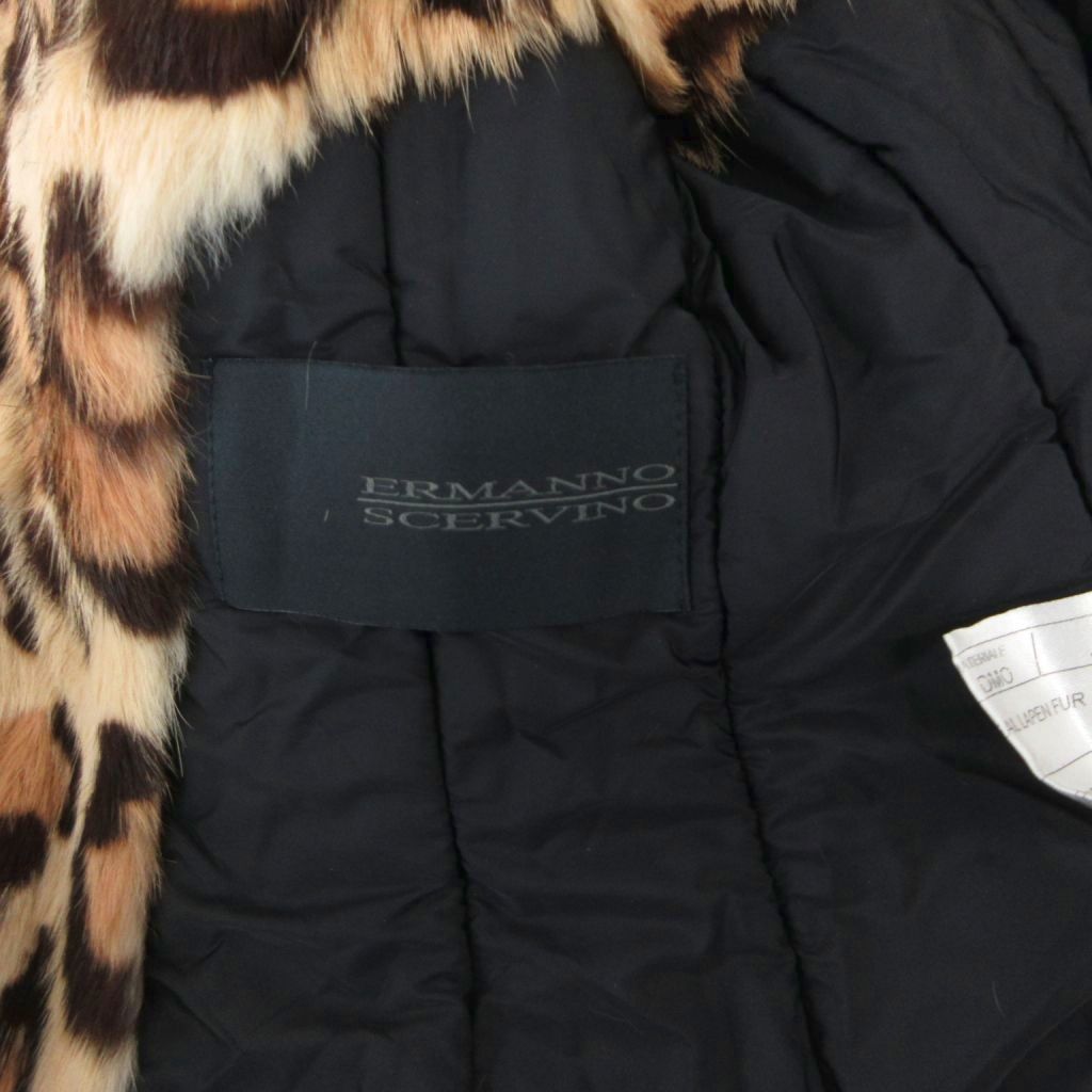 エルマノシェルビーノ ERMANNO SCERVINO フーデットコート レオパード
