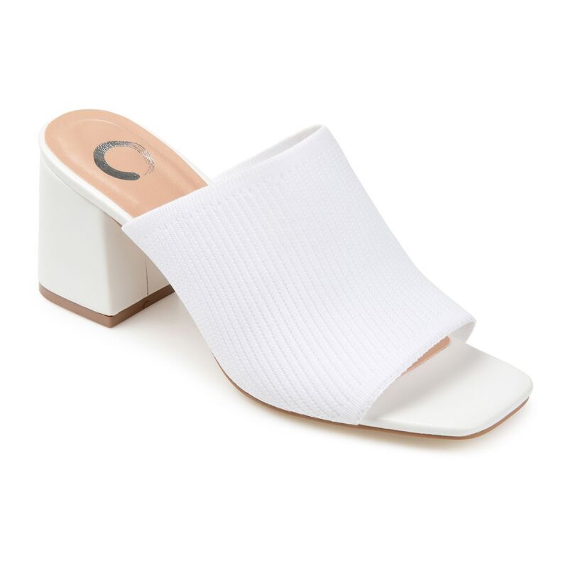 ジュルネ コレクション レディース シューズ パンプス Journee Collection Lorenna Womens Mules White ホワイト