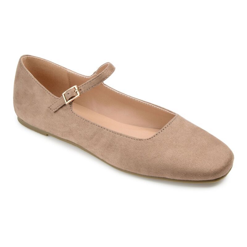 ジュルネ コレクション レディース シューズ サンダル Journee Collection Carrie Womens Mary Jane Flats Taupe トープ