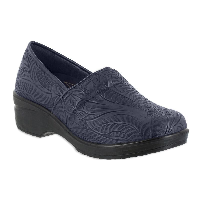 イージーストリート レディース シューズ サンダル Easy Works by Easy Street Lyndee Womens Work Shoes Navy Tool ネイビー