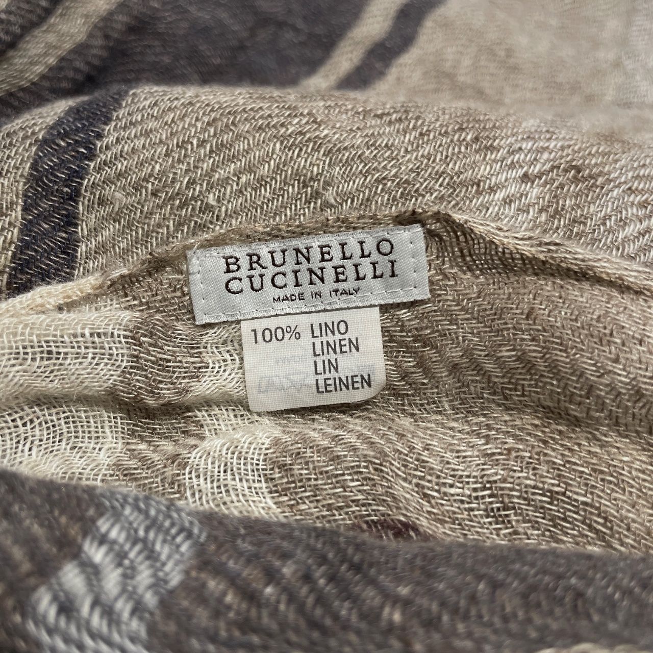Brunello Cucinelli ブルネロクチネリ リネン大判ストール 麻ストール