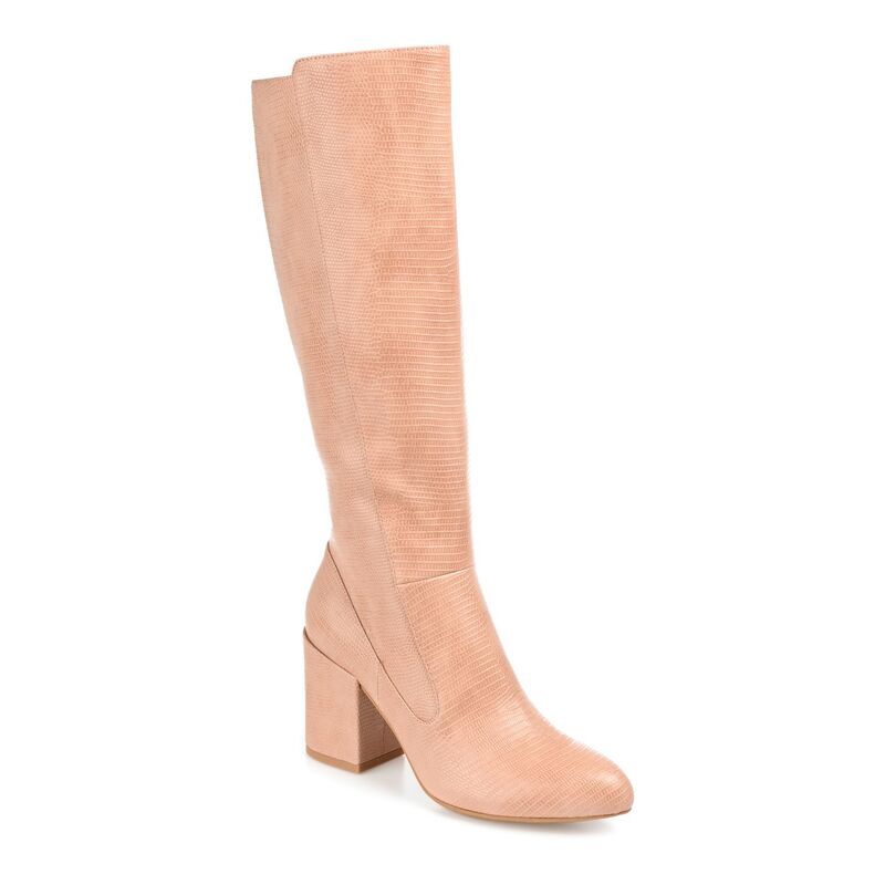 ジュルネ コレクション レディース シューズ ブーツ・レインブーツ Journee Collection Tavia Womens Faux Snakeskin KneeHigh Boots Blus