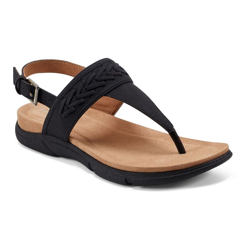 イージースピリット レディース シューズ サンダル Easy Spirit Monte Womenslingback Thong Sandals Black ブラック