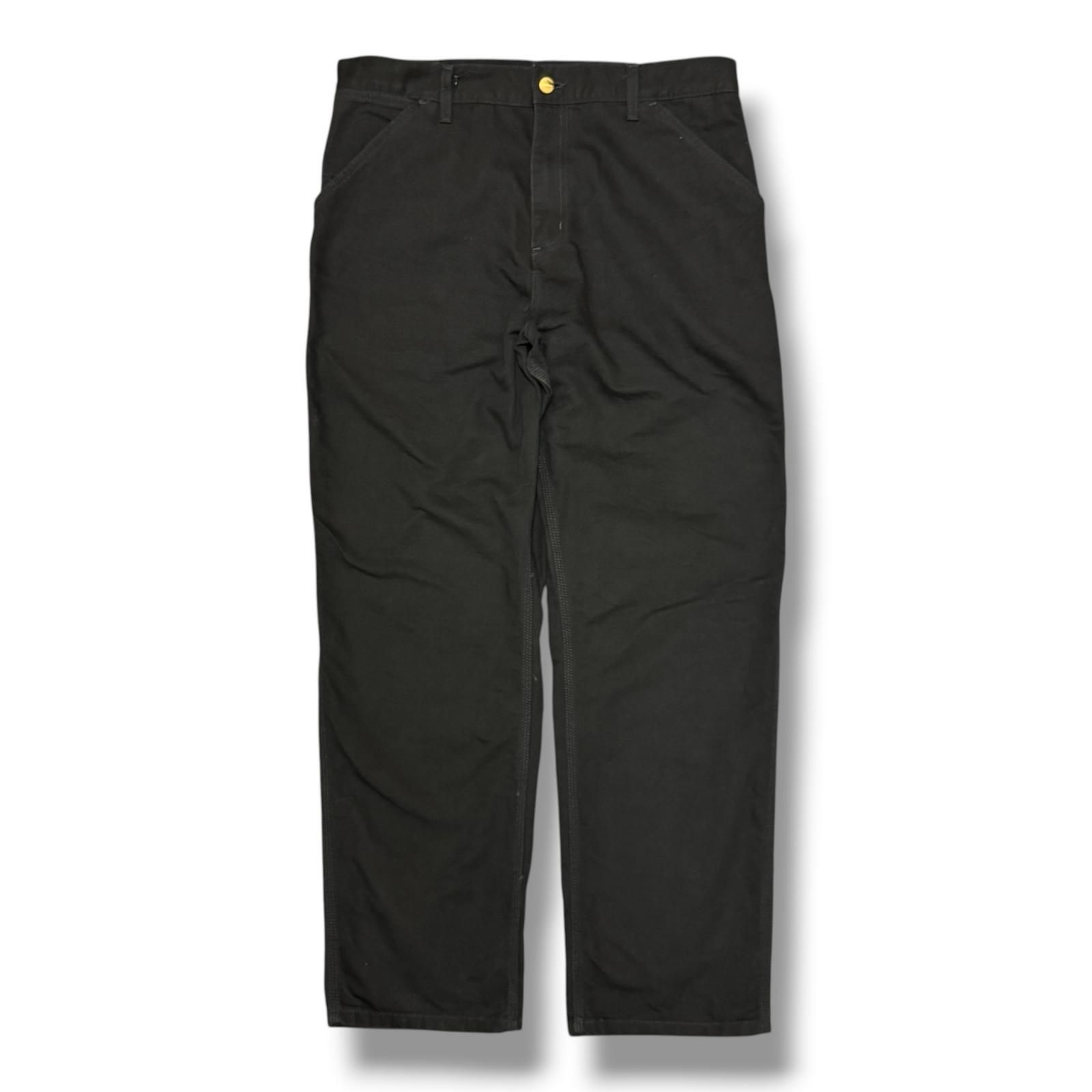 参考上代22000円 Carhartt WIP SINGLE KNEE PANT シングルニーパンツ ワークパンツ カーハート ワークインプログレス ブラック 34×32 （18966M）