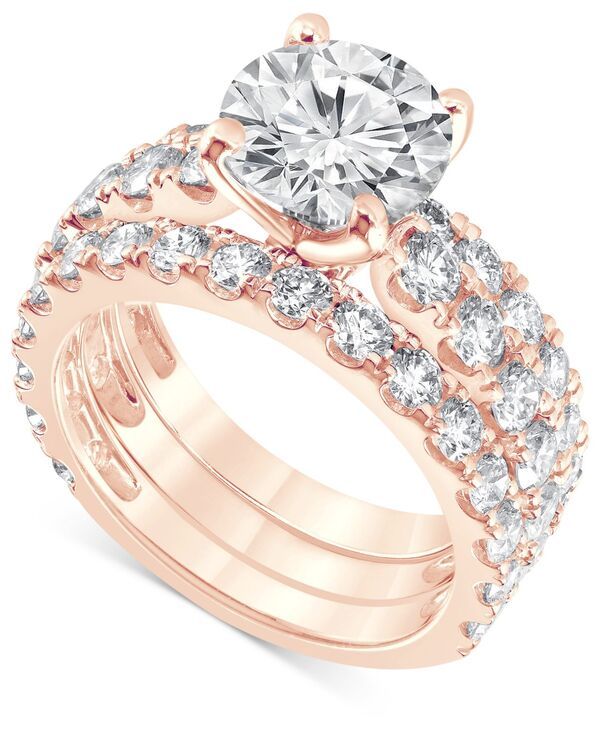 バッジェリーミシュカ レディース アクセサリー リング Badgley Mischka Certified Lab Grown Diamond 3 Pc Bridal Set 5 ctw in 14k