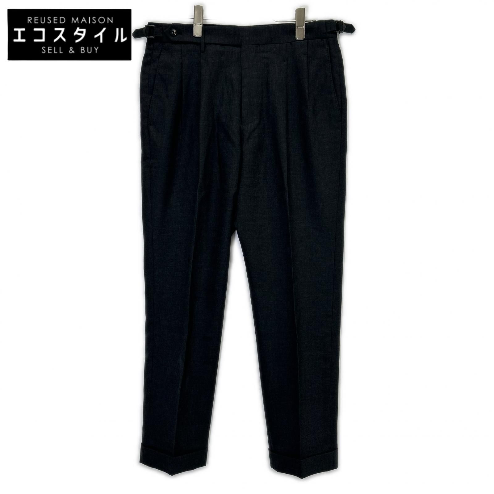+CLOTHET　クロスクローゼット　CLG-20044 チャコール Twill Two Pleats Trousers ツイルツープリーツトラウザー　3