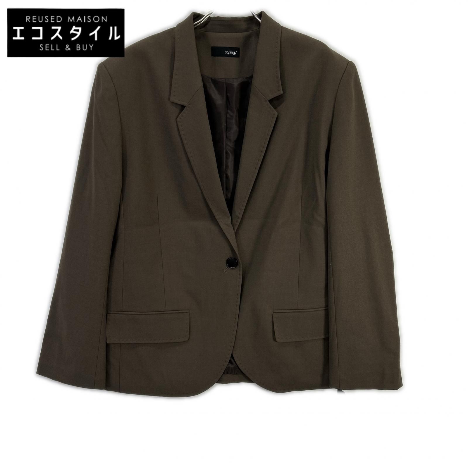 styling/　スタイリング　16WFJ254021 25年製 モカ シングルブレステッドスーツジャケット　1