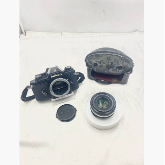 送料無料】名機 Nikon EM フィルム一眼レフ レンズ2本付 専用ケース付