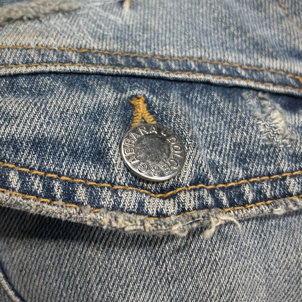 DOLCE＆GABBANA ドルチェ&ガッバーナ VINTAGE ラインストーンデニム