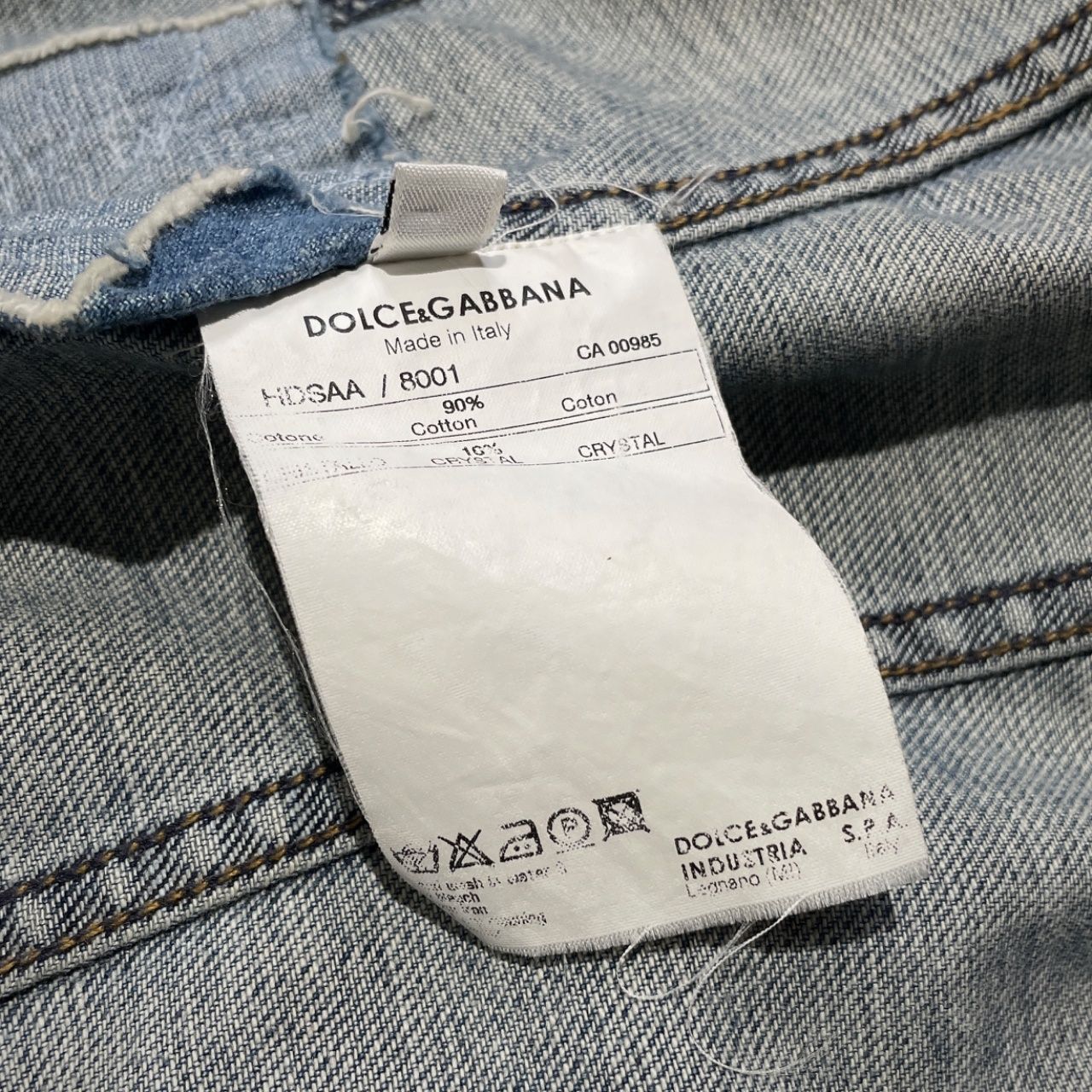 希少DOLCE & GABBANA デニムスリムジャケット size40 DOLCE＆GABBANA ドルチェ&ガッバーナ VINTAGE ラインストーンデニム