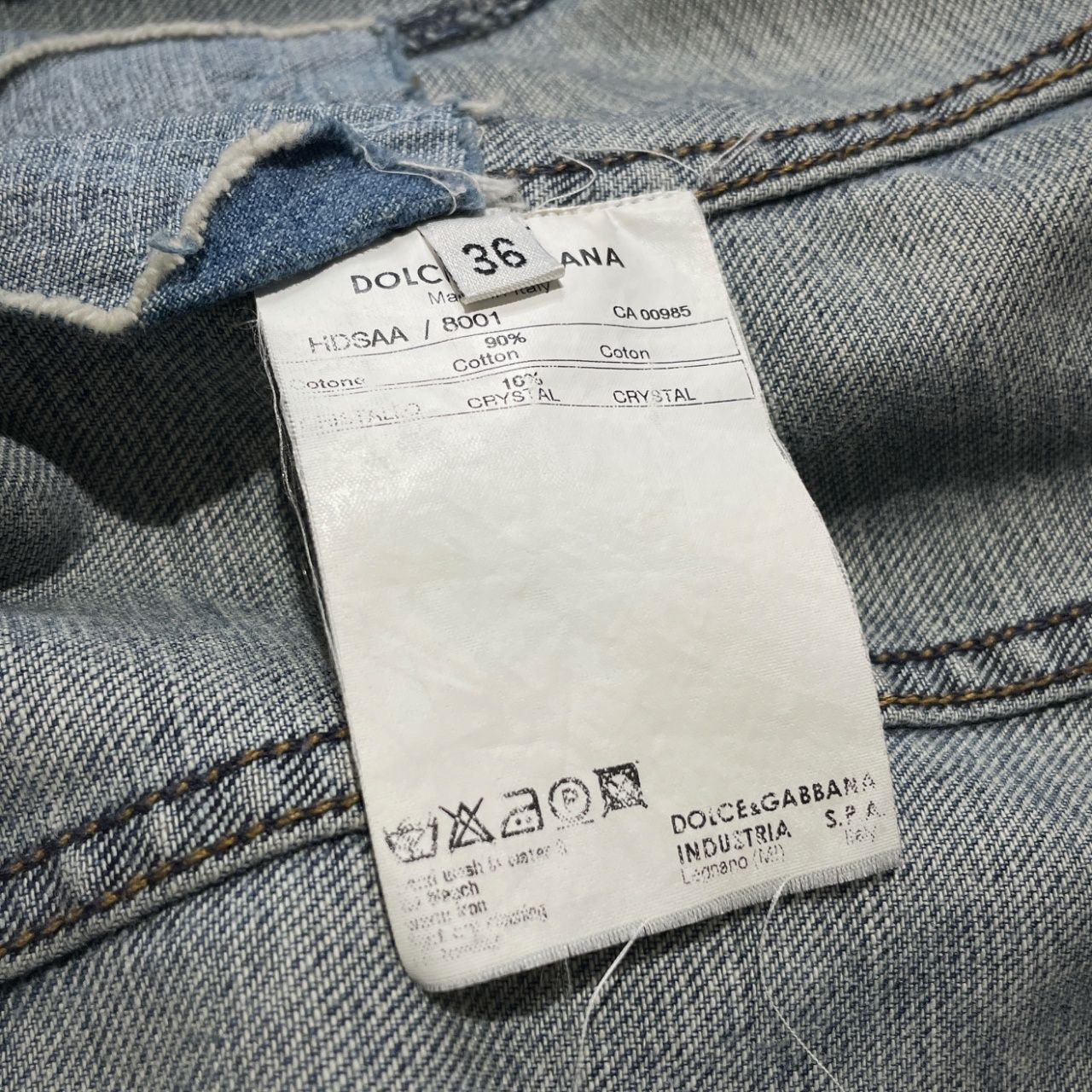 DOLCE＆GABBANA ドルチェ&ガッバーナ VINTAGE ラインストーンデニム