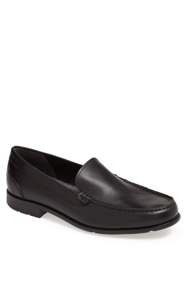ロックポート メンズ シューズ ローファー Rockport Classic Venetian Loafer Black Leather ブラック