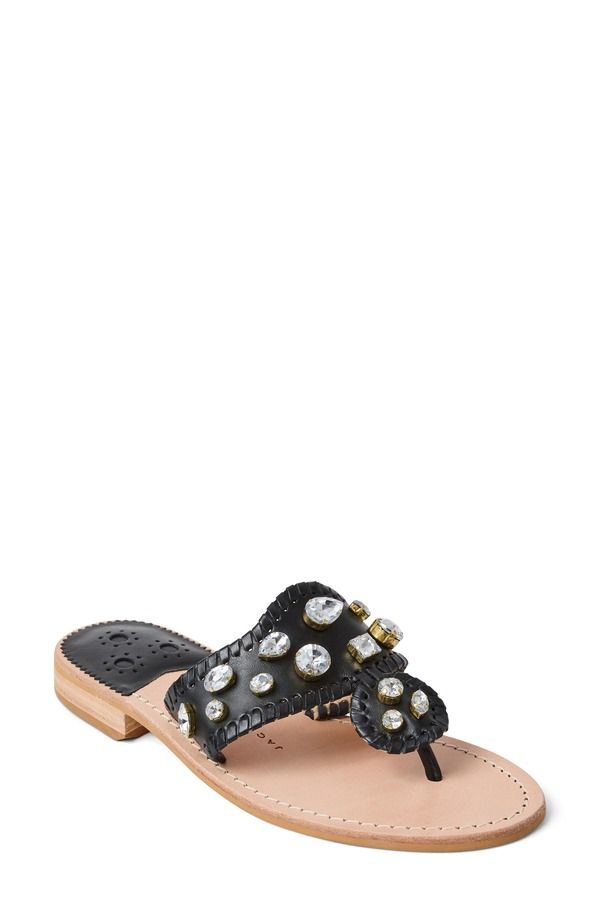 ジャックロジャース レディース シューズ サンダル Jack Rogers Jacks Jewel Flip Flop Black ブラック