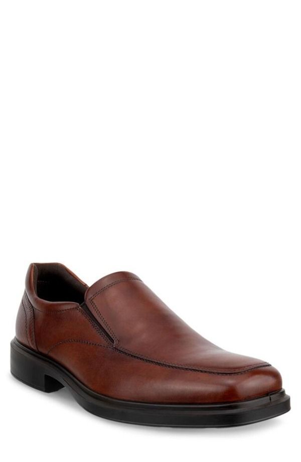 エコー メンズ シューズ レザー ECCO Helsinki 20 Apron Toe Leather SlipOn Cognac Cognac