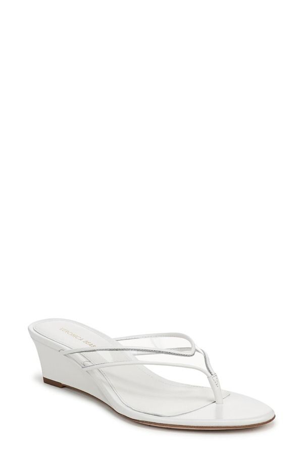 ヴェロニカ ベアード レディース シューズ ヒール Veronica Beard Clea Wedge Flip Flop Clear Coconut