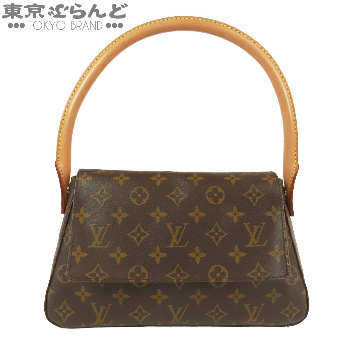 ルイヴィトン LOUIS VUITTON ミニ ルーピング M51147 ブラウン モノグラムキャンバス ハンドバッグ レディース 101867921