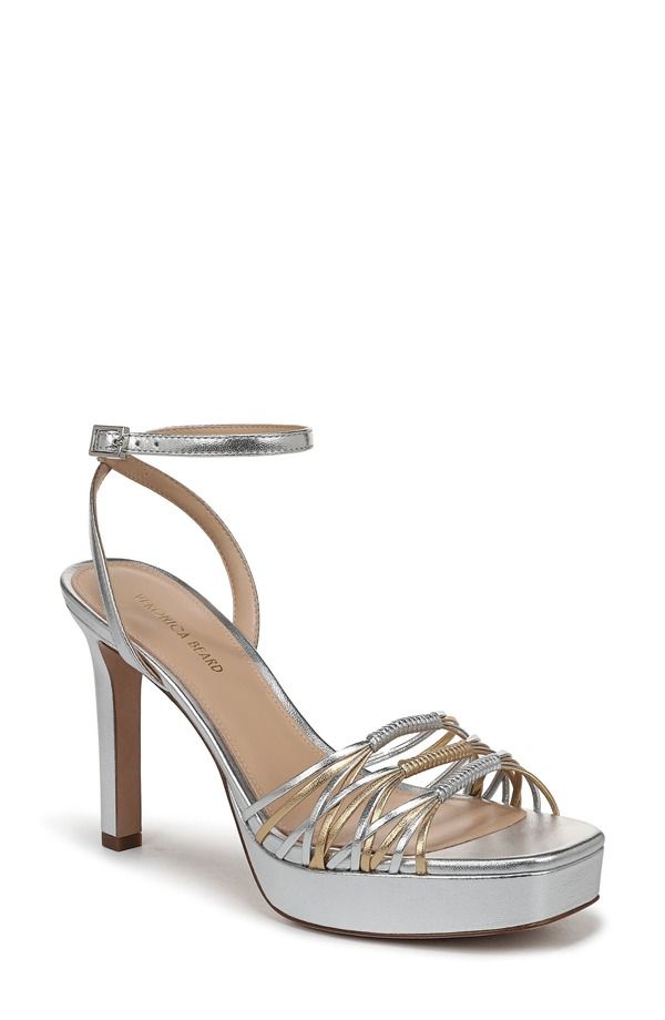 ヴェロニカ ベアード レディース シューズ ヒール プラットフォーム サンダル アンクル Veronica Beard Beverlee Ankle Straplatform Sandal Silve