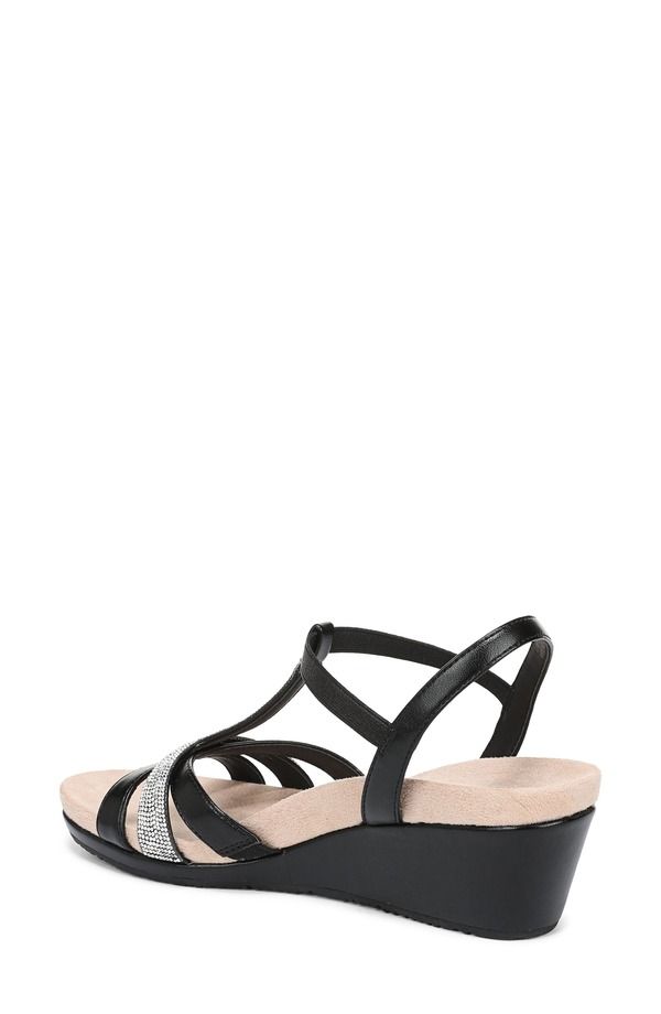 ライフストライド レディース シューズ ヒール プラットフォーム サンダル LifeStride Mimosa Slingback Platform Wedge Sandal Black ブラック