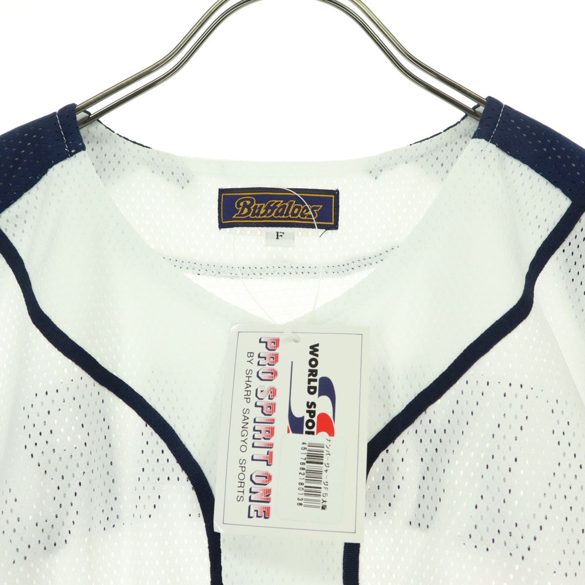 未使用 Buffaloes バファローズ オリックス 清原和博 刺繍 半袖 ユニフォーム F ホワイト 5 メンズ 古着